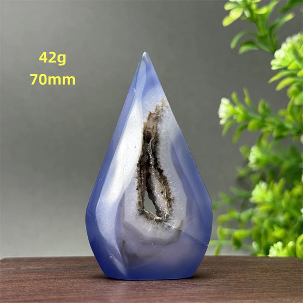 Blue Agate Geode Torch-ToShay.org