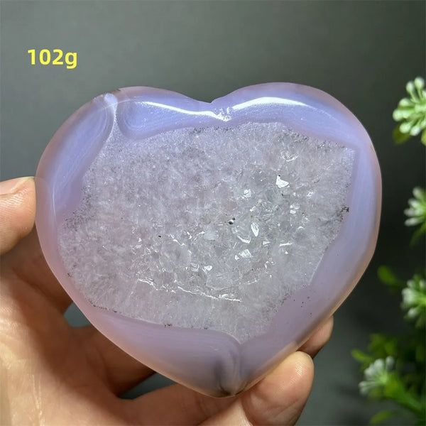 Pink Agate Geode Heart-ToShay.org