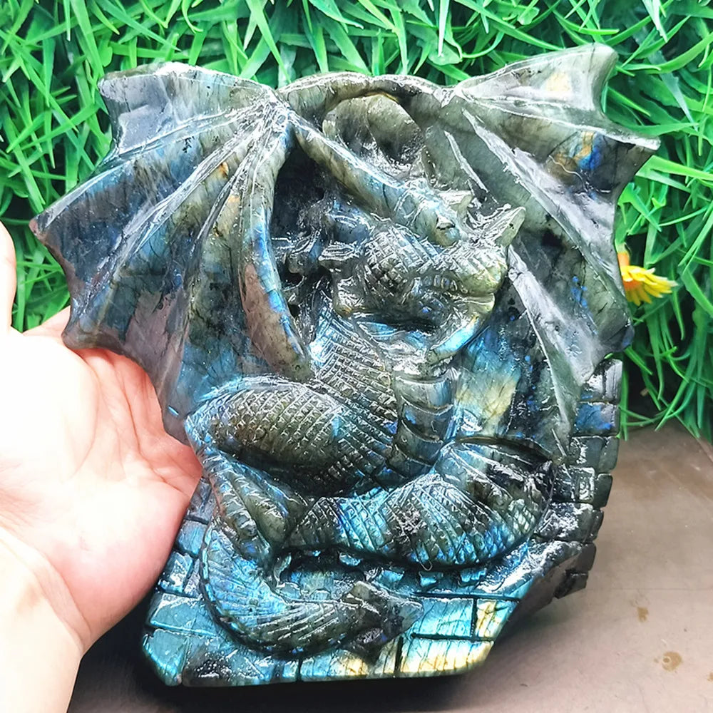 Blue Labradorite Flying Dragon-ToShay.org