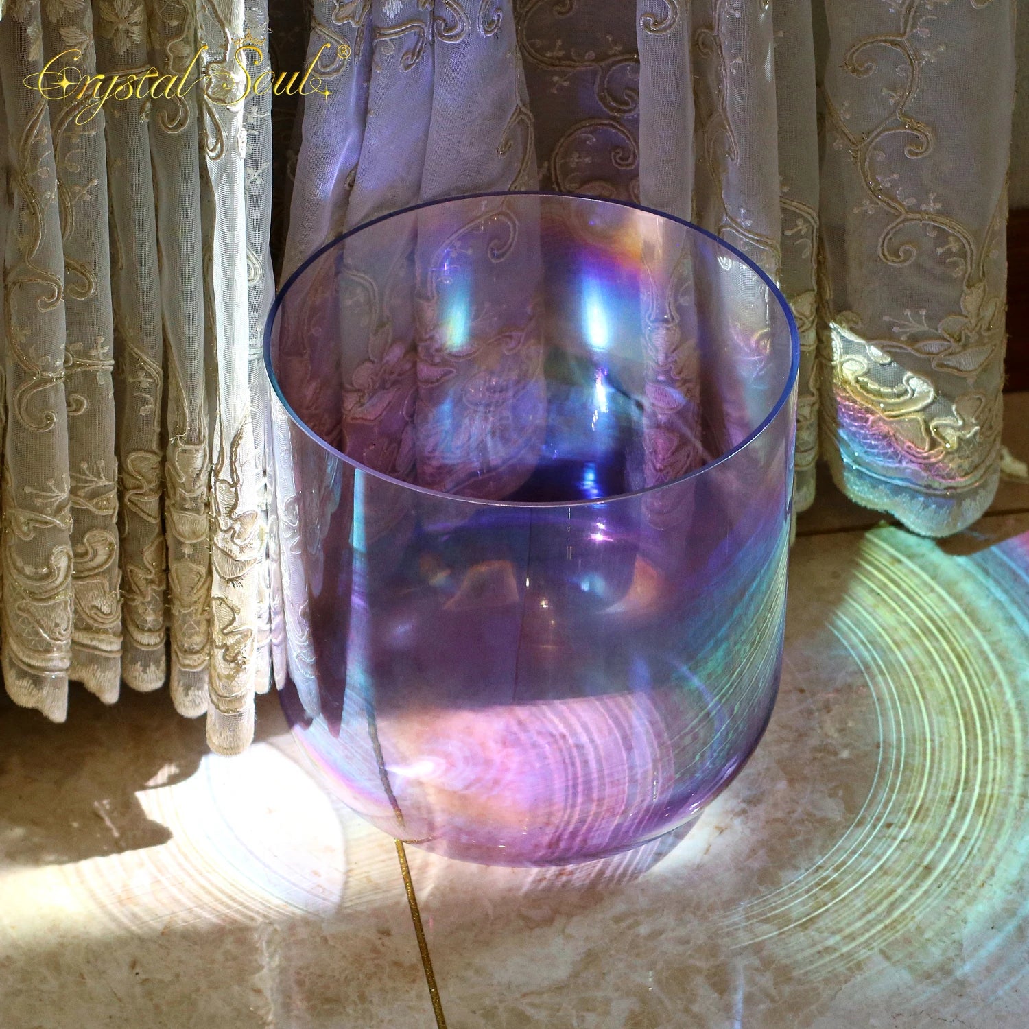 Purple Aurora Crystal Singing Bowl-ToShay.org