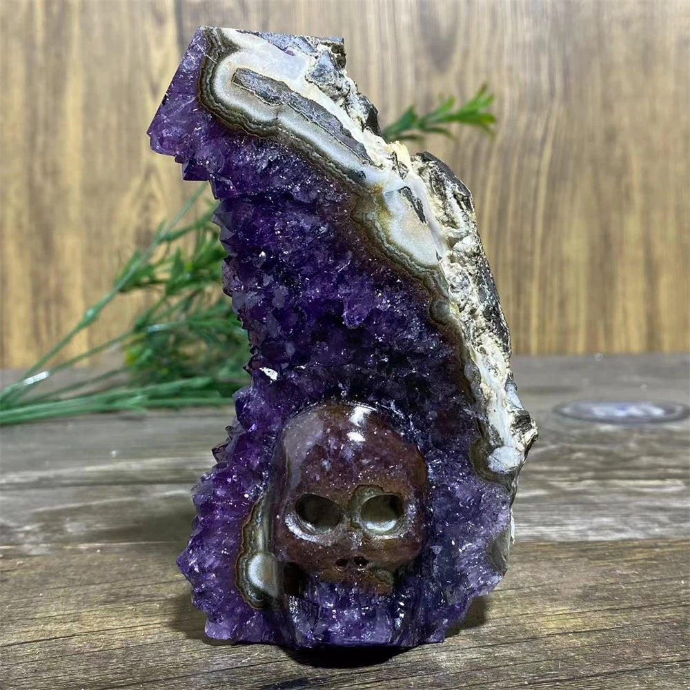 Purple Amethyst Skull Cluster-ToShay.org