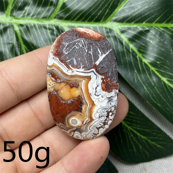Red Crazy Agate Palm Stone-ToShay.org