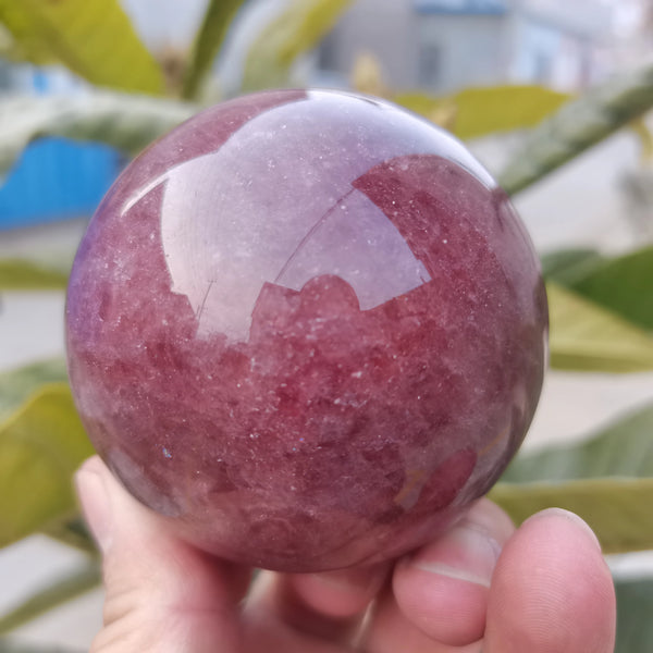 Red Strawberry Quartz Ball-ToShay.org