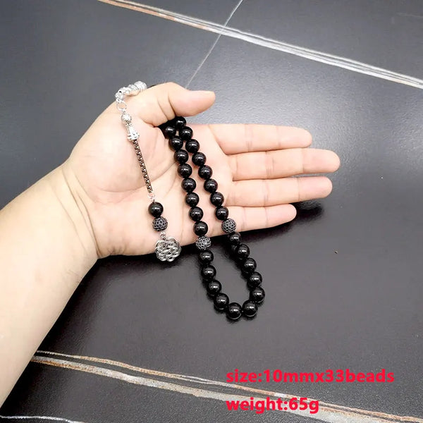 Black Agate Prayer Beads-ToShay.org