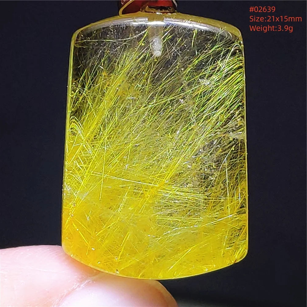 Gold Rutilated Quartz Pendant-ToShay.org