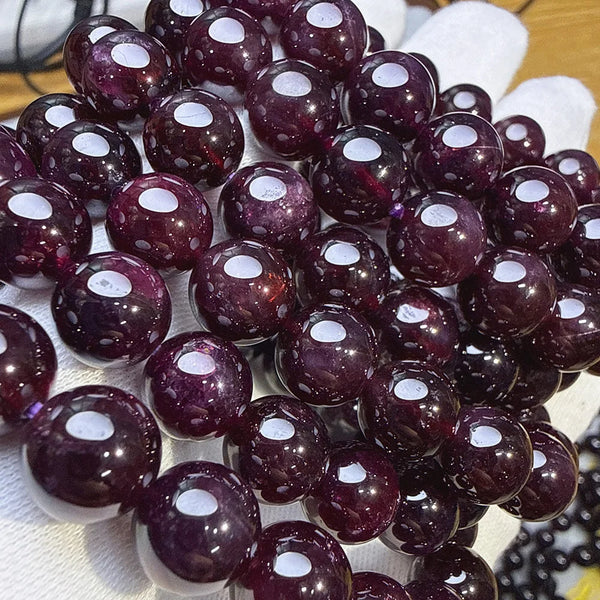 Purple Garnet Bead Bracelet-ToShay.org