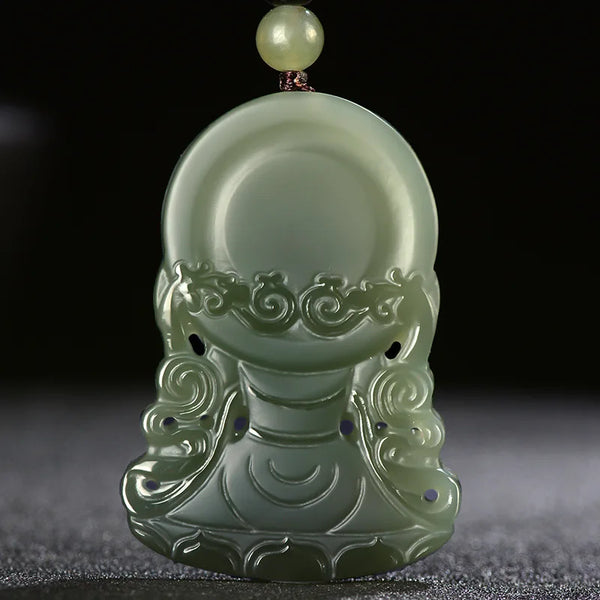 Green Jade Guanyin Pendant-ToShay.org