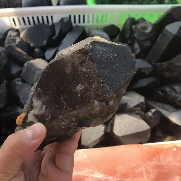 Black Smokey Quartz Raw Stone-ToShay.org