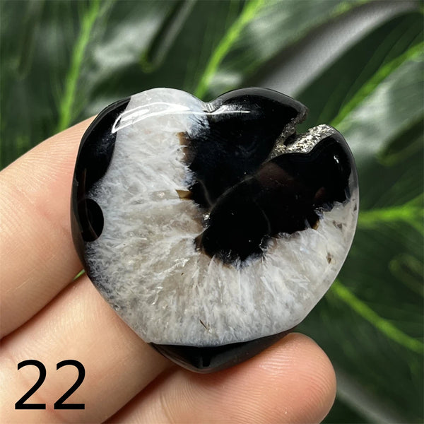 Black Agate Geode Heart-ToShay.org