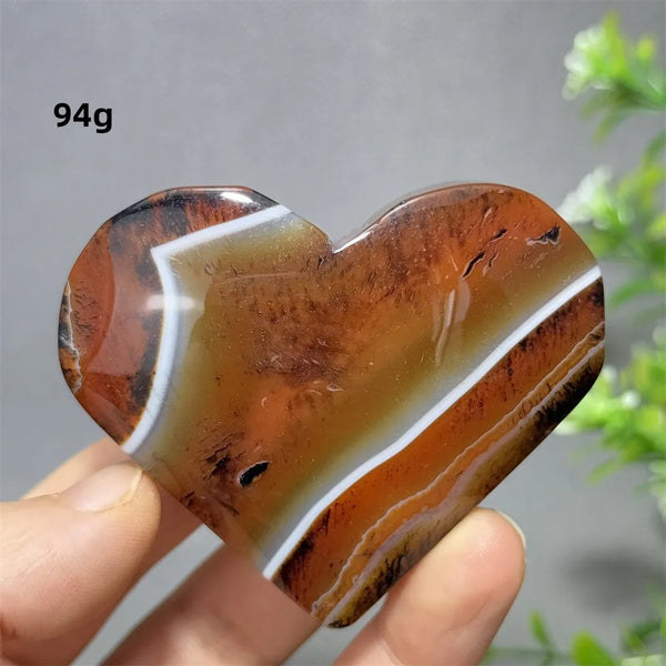 Red Striped Agate Heart-ToShay.org