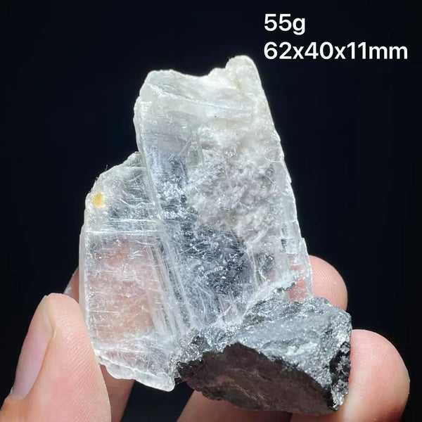 White Yellow Selenite Fluorescent Stone-ToShay.org