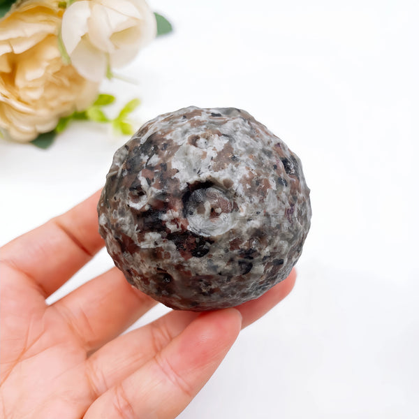 Grey Yooperlite Moon Ball-ToShay.org