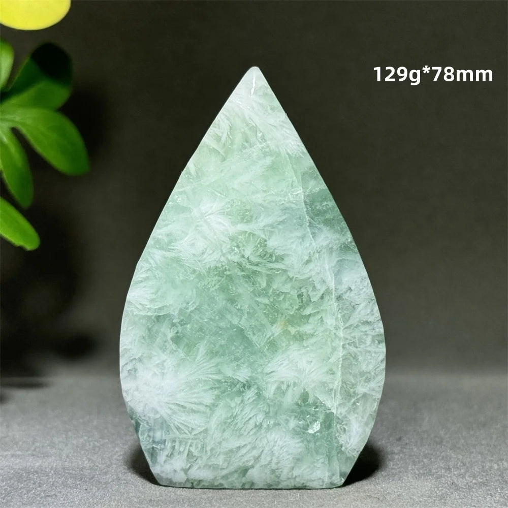 Green Feather Fluorite Torch-ToShay.org