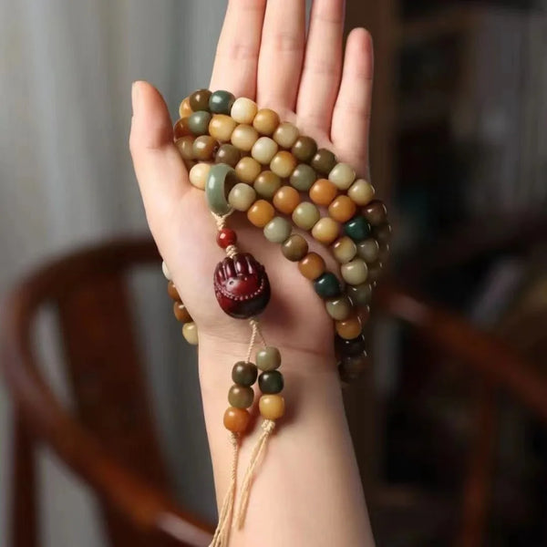 Green Jade Bodhi Bead Mala-ToShay.org