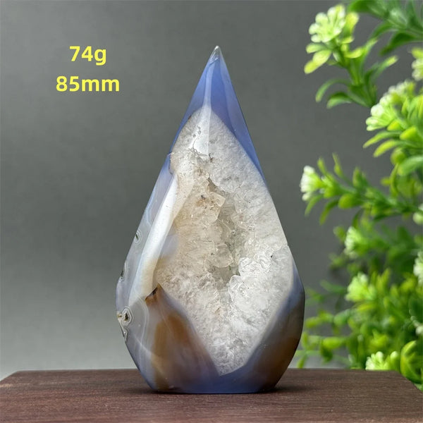 Blue Agate Geode Torch-ToShay.org