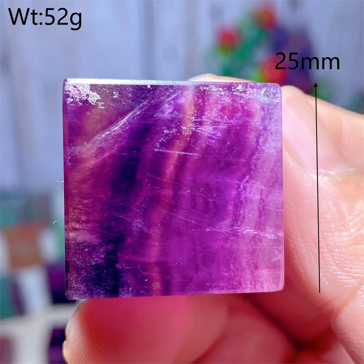 Rainbow Fluorite Cube-ToShay.org