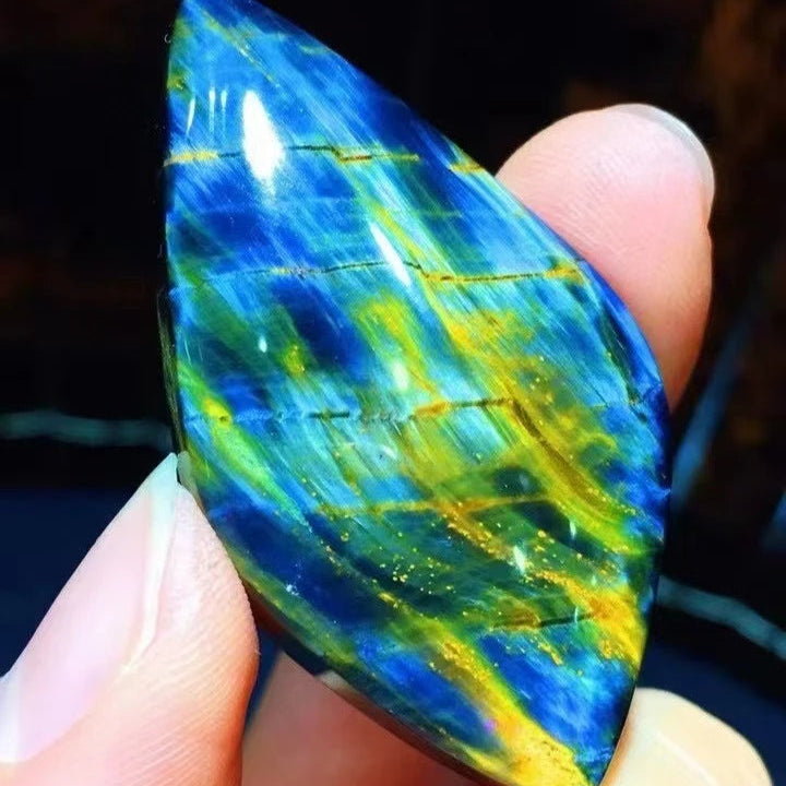 Blue Pietersite Chatoyant Pendant-ToShay.org