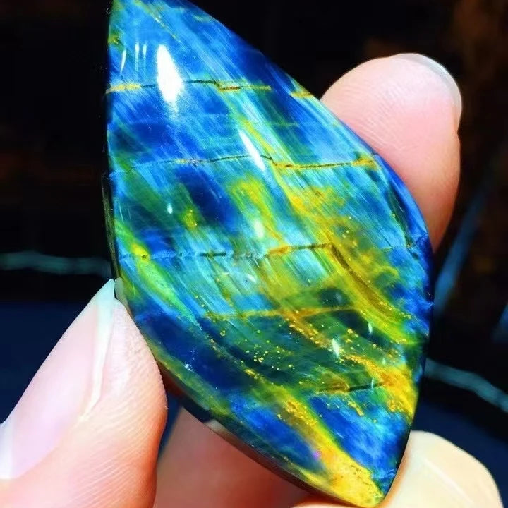 Blue Pietersite Chatoyant Pendant-ToShay.org