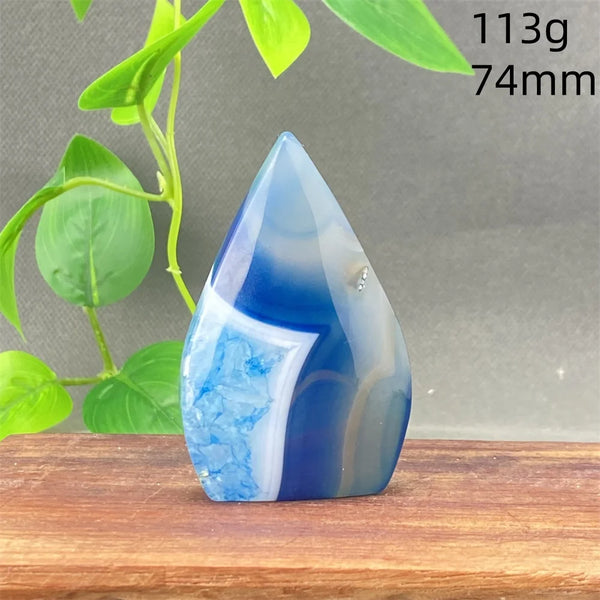 Blue Striped Agate Torch-ToShay.org