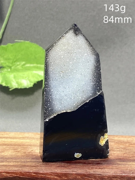 Black Striped Agate Tower-ToShay.org