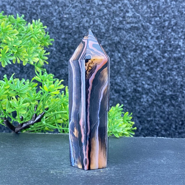 Black Red Striped Agate Point-ToShay.org