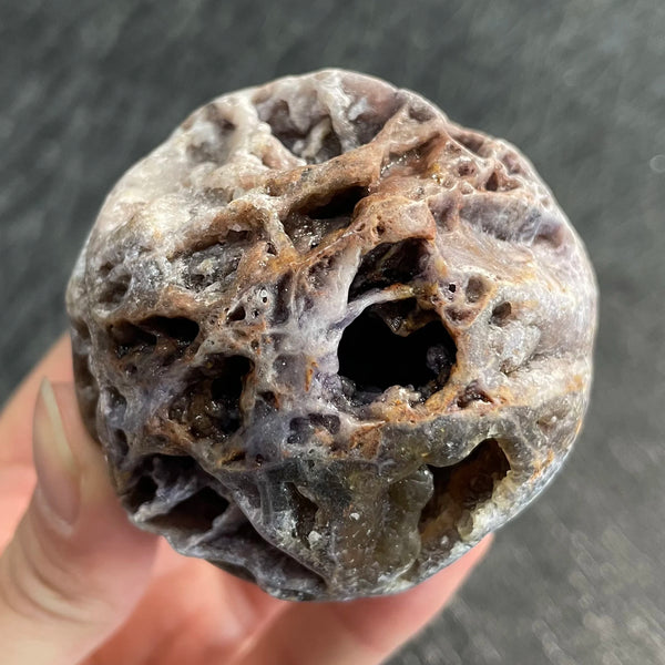 Purple Sphalerite Geode Ball-ToShay.org
