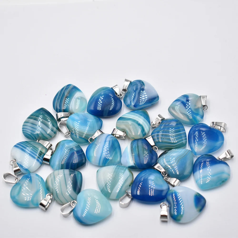 Mixed Crystal Heart Pendants-ToShay.org