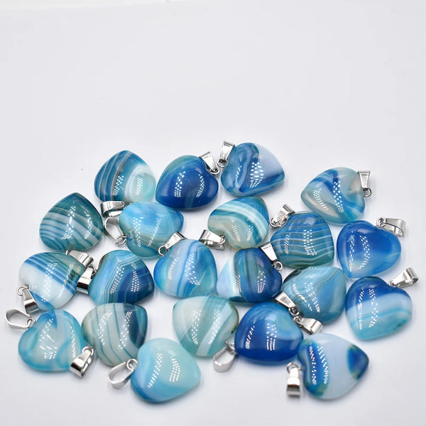 Mixed Crystal Heart Pendants-ToShay.org