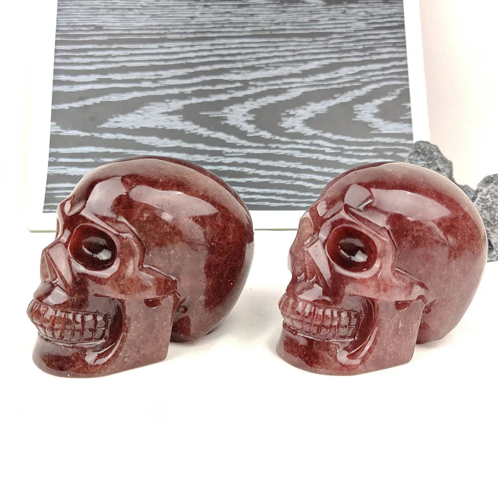 Red Strawberry Quartz Skull-ToShay.org