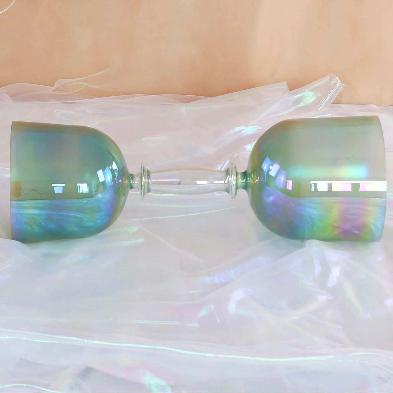 Green Crystal Double Singing Bowl-ToShay.org