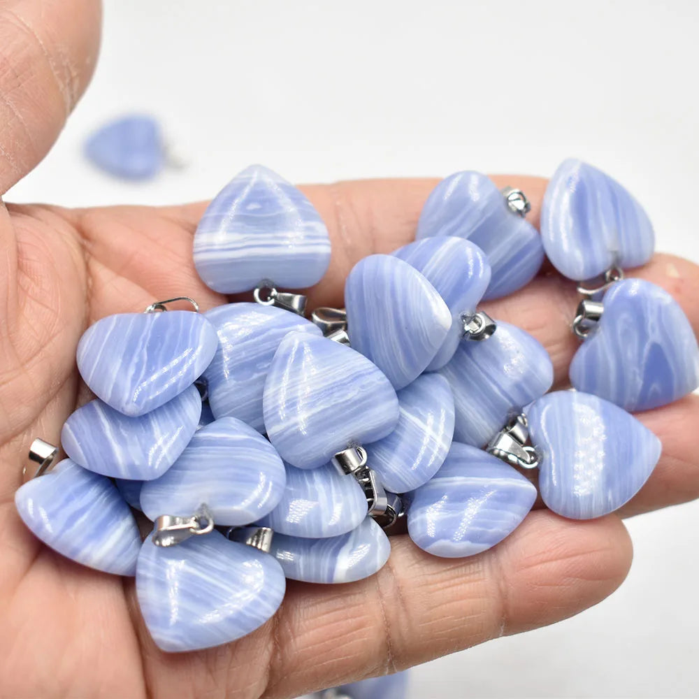 Blue Stripe Onyx Hearts-ToShay.org
