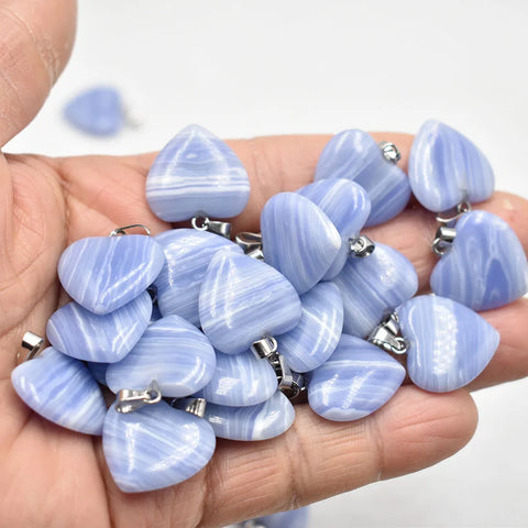 Blue Stripe Onyx Hearts-ToShay.org