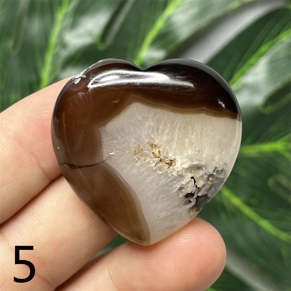 Black Agate Geode Heart-ToShay.org