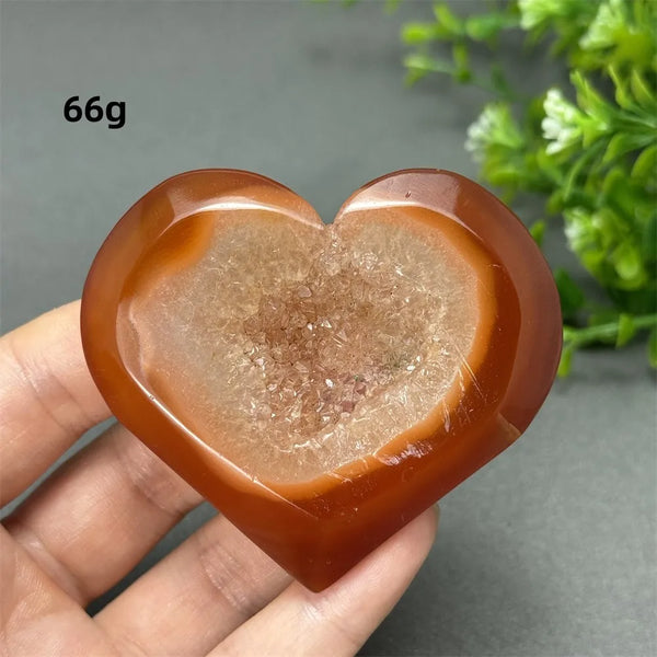 Red Agate Geode Heart-ToShay.org