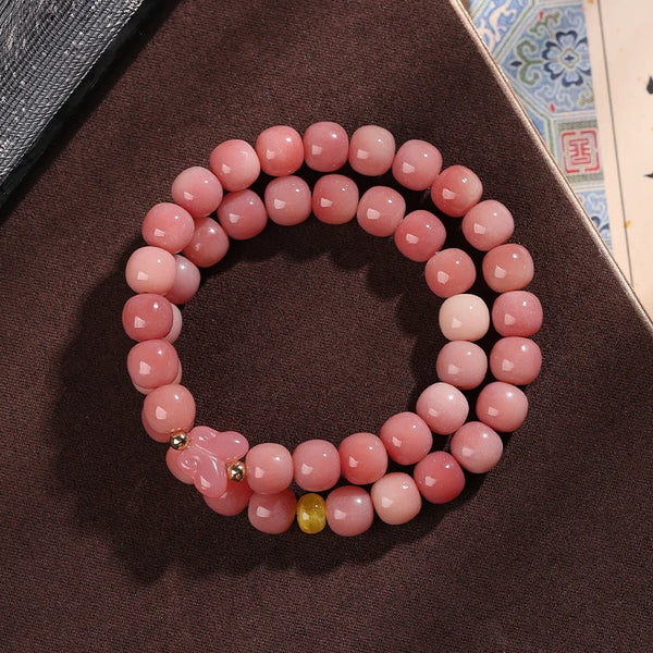 Pink Bodhi Root Bracelet-ToShay.org