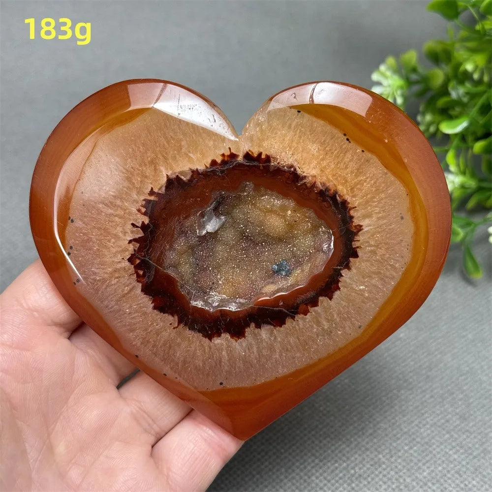 Red Agate Geode Heart-ToShay.org