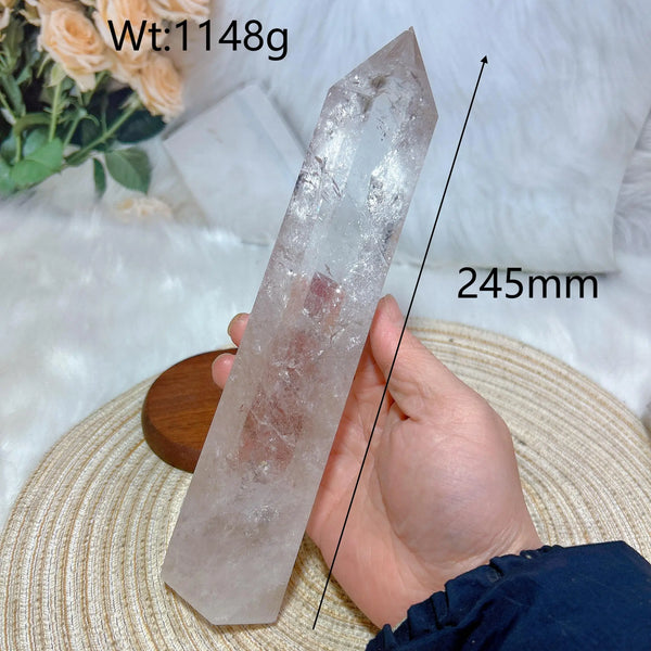 Clear Rainbow Quartz Crystal Tower-ToShay.org