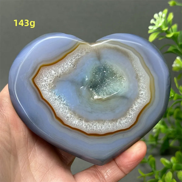Blue Agate Geode Heart-ToShay.org