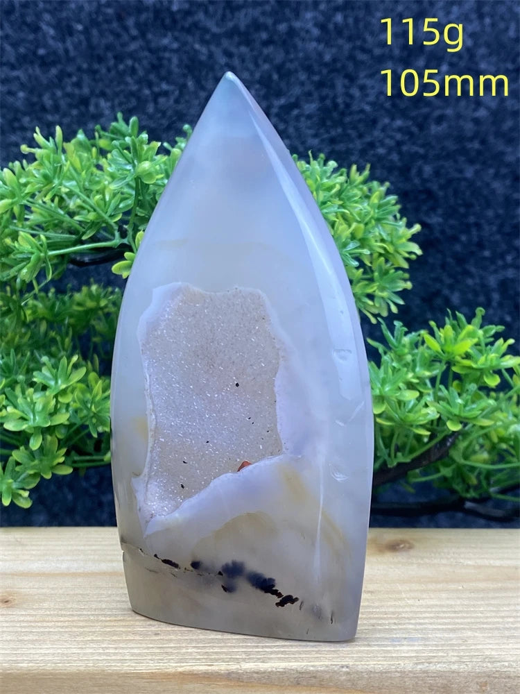 Blue Agate Geode Flame-ToShay.org