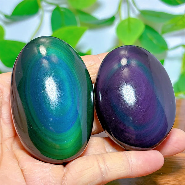 Rainbow Obsidian Palm Stones-ToShay.org