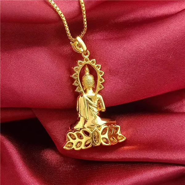 Gold Buddha Necklace-ToShay.org