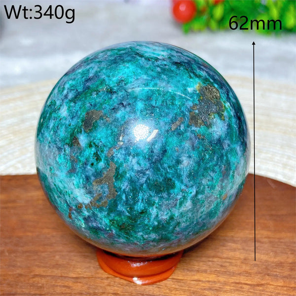 Green Jasper Pyrite Ball-ToShay.org
