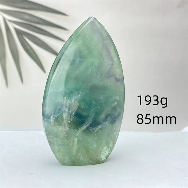 Green Feather Fluorite Torch-ToShay.org