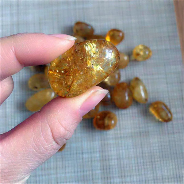 Yellow Ice Crack Citrine Stones-ToShay.org