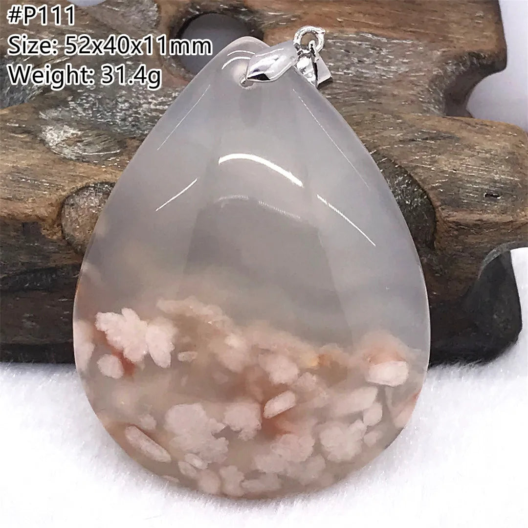 Pink Cherry Agate Pendant-ToShay.org