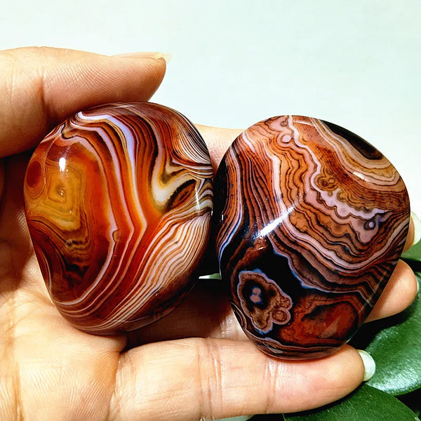 Red Lace Sardonyx Palm Stones-ToShay.org