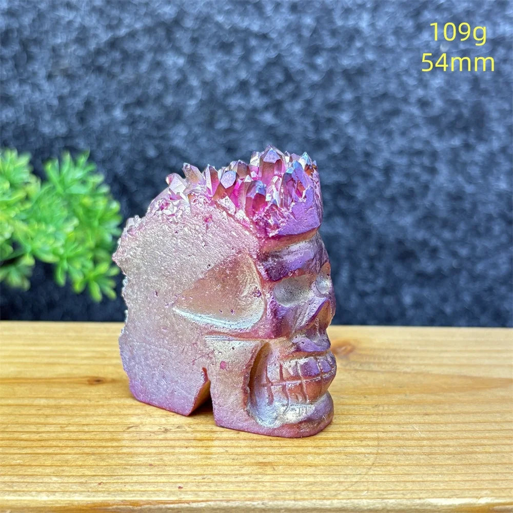Rainbow Aura Skull Cluster-ToShay.org