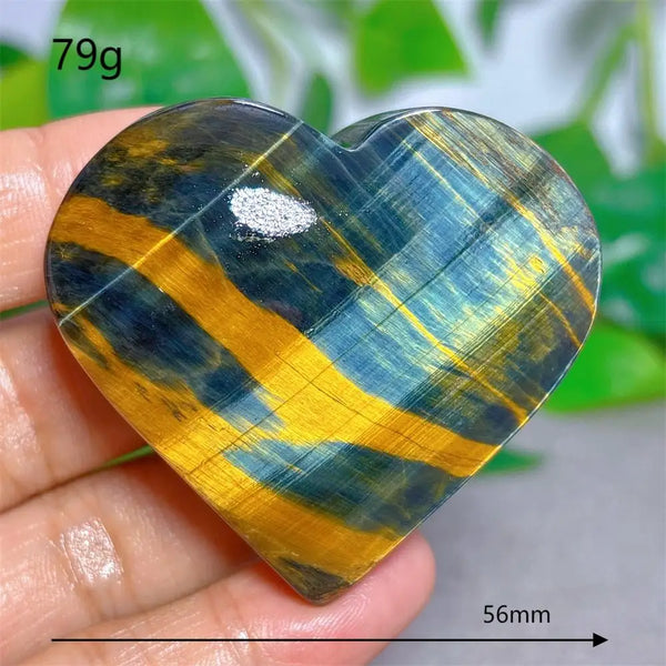 Yellow Blue Tiger Eye Heart-ToShay.org