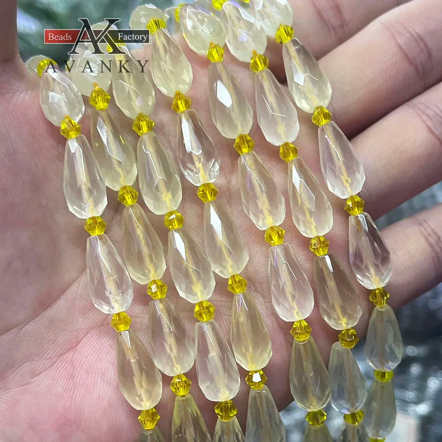 Yellow Lemon Crystal Beads-ToShay.org