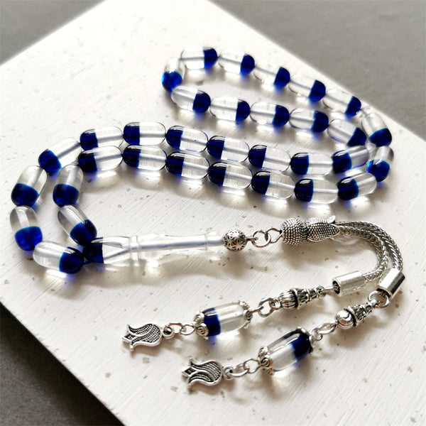 Clear Cylinder Prayer Beads-ToShay.org